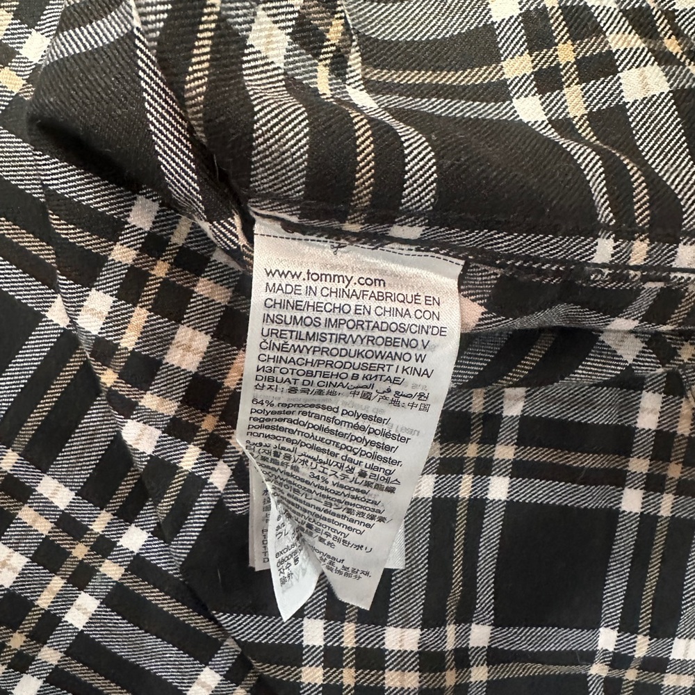 Tommy Hilfiger Black and White Checkered Shirt - Picture 3 of 4